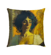 SurArt 83 Outdoor Pillow featured on outdoor lounge furniture, showcasing its stylish design and durability in outdoor settings.